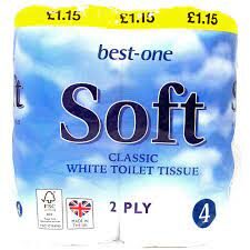 BEST ONE SOFT CLASSIC WHITE TOILET TISSUE